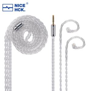 NICEHCK IcyMoon 이어폰 모니터 IEM 케이블 교체 16 코어 OCC + 실버 도금 OFC HiFi 오디오 와이어 DB2 캐럿 용 MMCX/2Pin/QDC