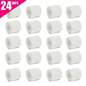 6pcs/12pcs/24pcs 5cm*4.5m 흰색 거즈 스포츠 붕대 손가락, 손목 및 손목 고정을 위한 자체 접착 통기성 탄력 붕대