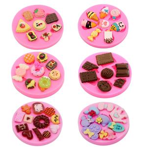 미니 캔디 쿠키 사랑 아이스크림 모양 수지 쥬얼리 액세서리 실리콘 몰드 DIY 초콜릿 플립 케이크 디저트 장식 금형