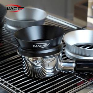 IKAPE 에스프레소 마그네틱 도징 깔때기, 51mm, 54mm, 58mm 바텀리스 포터필터에 적합하며 강력한 자력(블랙/실버)을 갖추고 있습니다.