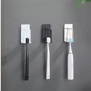 1/2 pcs 스테인레스 스틸 칫솔 홀더 면도기 컵 벽 마운트 칫솔 보관함 욕실 액세서리 세트