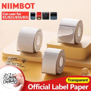 Niimbot 투명 스티커 라벨 프린터 스티커, 휴대용 프린터 Niimbot B1/B21 감열지 라벨, 방수 공식