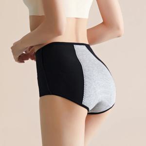 높은 허리 코튼 여성 팬티 누출 방지 월경 바지 기간 속옷 생리학 플러스 사이즈 M-4XL 여성 팬티 확대