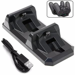 PS4 컨트롤러 용 USB 듀얼 충전 도크 Sony PlayStation 4 무선 게임 패드 Controle Charger 용 게임 충전 스탠드 홀더