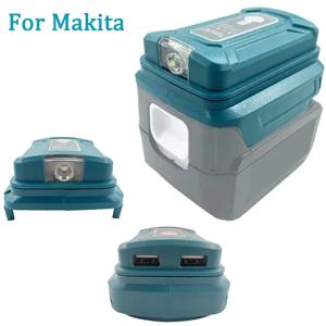 Makita/HongSong/Lomvum 14.4V/18V Li-on 배터리 용 배터리 어댑터 LED 작업 조명 듀얼 USB 포트가있는 휴대용 보조베터리