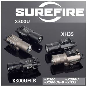 슈어파이어 라이트 X300 X300U X300UH-B XH35 X300V IR 손전등 20mm 레일 호환 듀얼스위치 600루멘 알루미늄 정전류 순간 점등