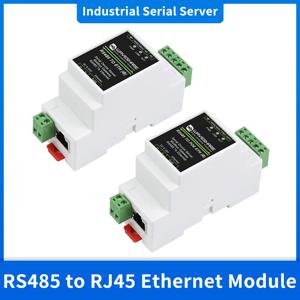 산업용 직렬 서버 RS485 - RJ45 이더넷 모듈 TCP/IP - 직렬 지원 레일 마운트 Modbus 게이트웨이 옵션 POE 기능
