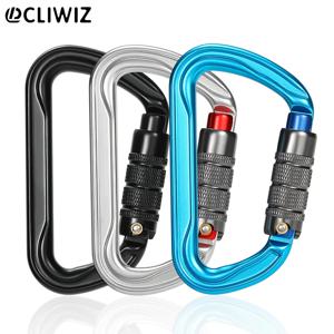 CLIWIZ 알루미늄 안전 등반 스냅 후크, H 섹션 D 트위스트 카라비너 스냅 후크 CE/UIAA, 30kN, 좋은 품질, 신제품