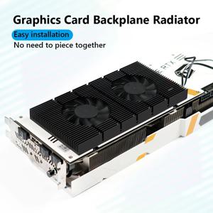 RTX 3090 3080 3070 시리즈용 알루미늄 GPU 백플레인 라디에이터, 그래픽 카드 백플레이트 메모리, VRAM 방열판 냉각 팬, PWM 냉각