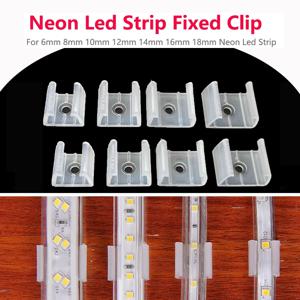 Led 커넥터 고정 클립 LED 조명 액세서리 5-8MM 10-12MM 14-17MM COB RGB 5050 네온 스트립 라이트 용 벽에 장착 고정