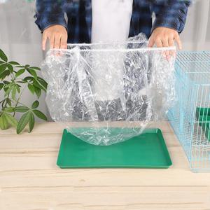 10/20PCS 애완 동물 트레이 일회용 PE 필름 토끼 쓰레기 매트 케이지 트레이 커버 케이지 섀시 필름 커버 화장실 대형 변경 패드