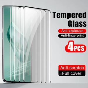 Oneplus 12 11 용 4Pcs 풀 커버 유리 스마트 폰 Oneplus 10 9 8 Pro ACE 2 강화 유리 보호 필름 용 화면 보호기