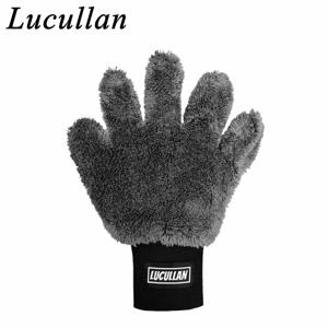 Lucullan 양면 극세사 5 손가락 미트 슈퍼 소프트 스크래치 방지 유연성은 모든 모양에 적합합니다.
