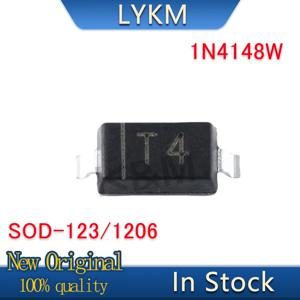 오리지널 스크린 인쇄 T4 1206 SOD-123 패치 스위치 다이오드 재고, 1N4148W, 1N4148, IN4148, 100-1000 개, 신제품