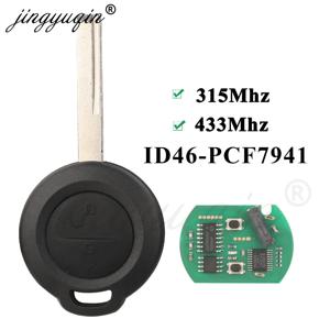 Jingyuqin 2 버튼 Mitsubishi Colt 2002-2012 Cabriolet 2006-2008 Smart 454 ID46 MN 용 원격 자동차 열쇠 고리 901621   315/433MHz HU56