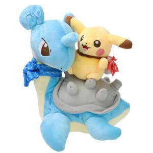 Kawaii 피카추 승마 Lapras Latios Latias 봉제 인형 포켓몬 인형 장난감 크리 에이 티브 애니메이션 만화 크리스마스 선물 어린이를위한