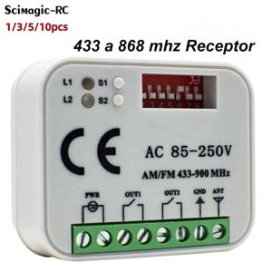 원격 제어 스위치 수신기 300-868MHz 433MHz 수신기 범용 9-30V 220V 차고 문 제어 차고 명령