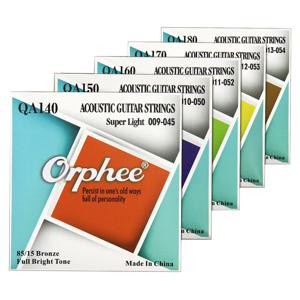Orphee 하이 퀄리티 QA 시리즈 미디엄 초경량 어쿠스틱 기타 현, 85/15 브론즈 컬러 엔드 볼