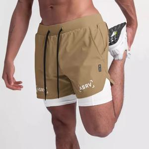 ASRV Mens Quick Dry 2 in 1 더블 데크 반바지 체육관 피트니스 농구 조깅 짧은 바지 여름 스포츠 운동 바지 스웨트 팬츠
