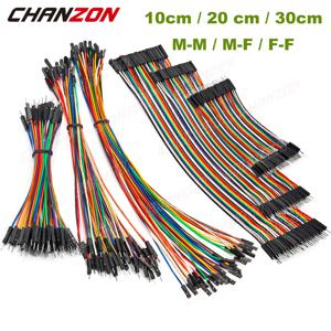 40-120Pcs 10cm 20cm 30cm Dupont 케이블 라인 점퍼 와이어 키트 남성 여성 24AWG 구리 긴 리본 커넥터 DIY 브레드 보드 세트