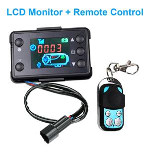 12V 자동차 에어 주차 히터 LCD 모니터 스위치 + 수동 버튼 트럭 에어 디젤 히터 액세서리 키트 용 리모컨