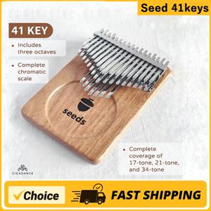 Seeds 크로매틱 칼림바, 41 키, C 톤, 3 레이어, 전문 엄지 피아노, 수제 오쿠메 우드 칼림바, 음악 키보드 악기