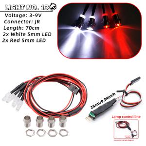 3/5mm RC 자동차 램프 키트 범용 LED 색상 장식 조명 스위치 1/8 1/10 1/12 1/24 축 SCX10 Trx4 Tamiya 크롤러 트럭