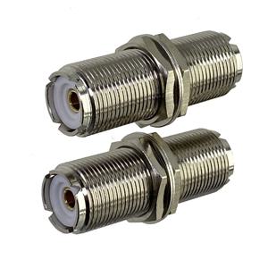 벌크 헤드 RF 마운트 동축 컨버터 스트레이트 황동 커넥터 어댑터, UHF SO239 암 잭-UHF SO239 암 너트, 1 개