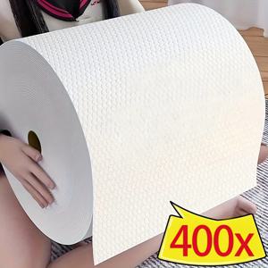 400A 순백색 주방 티슈 롤: 접착 방지, 내구성, 재사용 가능 - 청소 및 닦기에 이상적
