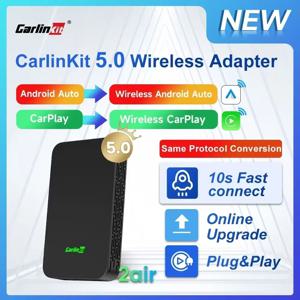 CarlinKit 5.0 2air & CarlinKit 4.0 CP2A 무선 Android Auto 및 CarPlay 무선 어댑터 2.4G 및 5.8Ghz WiFi 자동 연결 OTA 업데이트