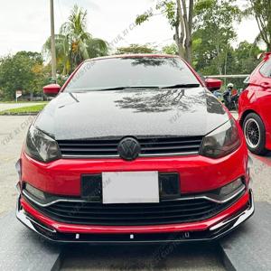 VolksWagen POLO MK5 6R 6C TDI TSI MPI 2009-2018 자동차 앞 범퍼 립 턱 스포일러 스플리터 립 가드 보호대 커버 튜닝