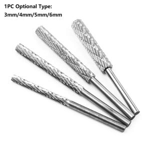 1pc 로터리 파일 3mm 4mm 5mm 6mm 그라인딩 헤드 버 밀링 커터 드릴 비트 마무리 금속 로터리 파일 도구