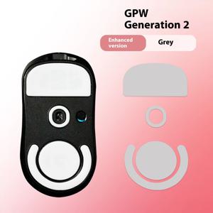 로지텍 G PRO X 슈퍼라이트 GPX G PRO 무선 GPW 마우스 스케이트 피트, 향상된 ICE 에디션, 흰색 둥근 가장자리, 1 팩
