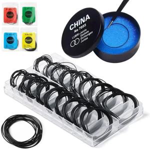 시계 수리 도구 시계 케이스 고무 방수 O링 내유성, 시계 하단 커버 가스켓, 0.5mm, 0.6mm O링 도장 가스켓, 1 박스