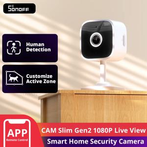 SONOFF CAM Slim Gen2 스마트 홈 보안 카메라 1080P 인간 모션 감지 야간 투시경 오디오 자동 트랙 모션 비디오 녹화