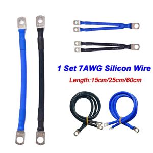 1 세트 7AWG 연질 실리콘 와이어 BMS 배터리 보호 보드 용 구리 코가있는 내열성 실리콘 실리카 젤 와이어 케이블