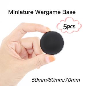 X5pcs 50mm/60mm/70mm 라운드 워게임 베이스 ABS 플라스틱 장난감 게임 미니어처 및 테이블 게임/디오라마용