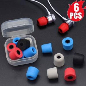 소프트 메모리 폼 이어버드, S, M, L, 4.5mm 인이어 이어폰용, 소음 감소 교체 이어팁, 1-6 쌍