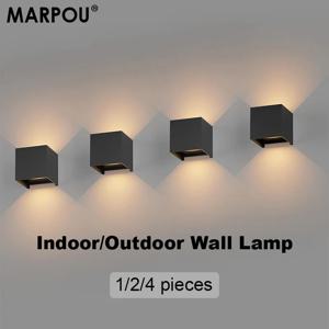 MARPOU LED 벽등 방수 IP65 7W 실내외 조명 정원 현관용 벽등 AC 90-260V 거실 장식용