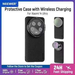 Neewer 14 울트라 보호 케이스, 무선 충전 17mm 렌즈 마운트 및 67mm 필터 어댑터 TPU + PC, Xiaomi 14 Ultra용