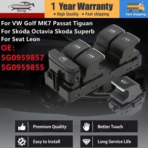 VW 골프 MK7 Passat 2014-2018 Tiguan For Skoda Octavia Superb 5G0959857 5G0959855 용 파워 윈도우 리프터 제어 스위치 버튼