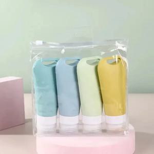 리필식 걸이식 디스펜싱 병, 실리콘 빈 보관, 바디 워시 샴푸, 휴대용 용기, 스퀴즈, 1 개, 3 개, 4 개, 90ml