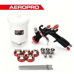 AEROPRO A610 LVLP 중력식 스프레이건, 자동차 도장용 저과분사, 1.3-2.5mm 노즐 키트 공압 도장건