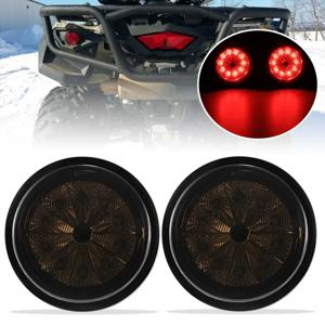 Can-Am Outlander Commander Maverick Renegade 2011-2022 후방 브레이크 스톱 라이트 용 전구가있는 ​​1 쌍의 LED 미등 710001645