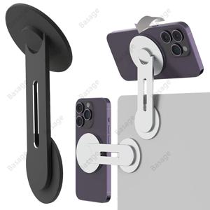 연속성 플립 iPhone 노트북 마운트, 슬림 자석 휴대폰 홀더 회전 180 °   노트북 및 모니터용, 조절 가능한 자기 암