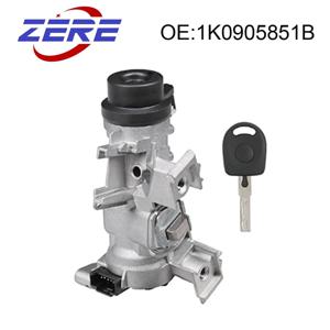 ZERE 점화 스타터 스위치 스티어링 잠금 실린더 및 키, A3 폭스바겐 골프 5 MK5 MK6 티구안 투란 좌석 레온 톨레도 알테아용, 1K0905851B