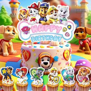 Paw Patrol 케이크 장식 Paw Patrol 테마 어린이 소년 생일 파티 용품 베이비 샤워 선물 컵케익 추천