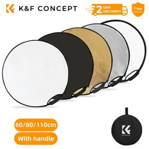 K&F CONCEPT 5-in-1 라이트 반사판(손잡이 포함) 사진 촬영용 라이트 차단 텐트 원형 반사판 반투명 패널