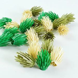 잔디 관목 식물 8pcs 빌딩 블록 DIY 장난감 농장 식물 숲 열대 우림 조립 장난감 건설 액세서리