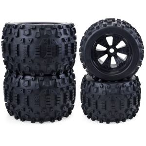 4PCS 1/8 바퀴 타이어 170mm 165mm 타이어 Weel 17mm 육각 허브 고무 스폰지 1/8 RC 자동차 몬스터 트럭 버기 ARRMA Traxxas